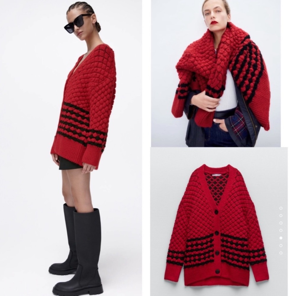 SOLD! Zara funky chunky knit cardigan